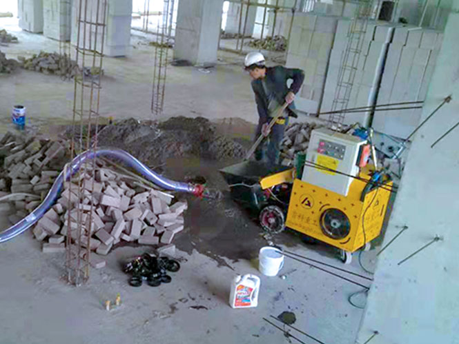 二次构造柱专用泵合作中建五局京东亚洲一号沈阳于洪物流园工程 二次构造柱专用泵合作中建五局京东亚洲一号沈阳于洪物流园工程